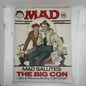 Mad Magazine No 171 December 1974 Mad Salute The Big Con We Zing the Sting Humor